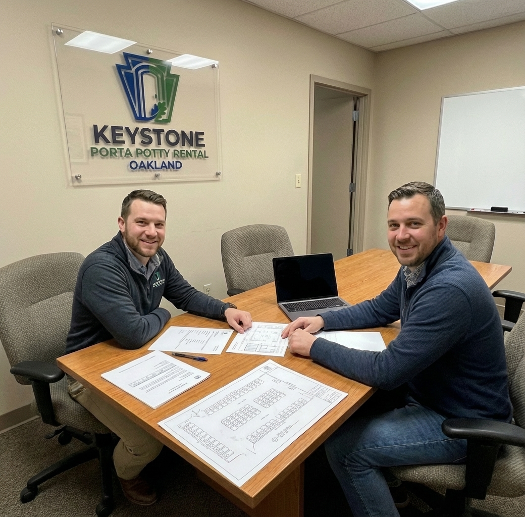 Team meeting at Keystone Porta Potty Rental Oakland